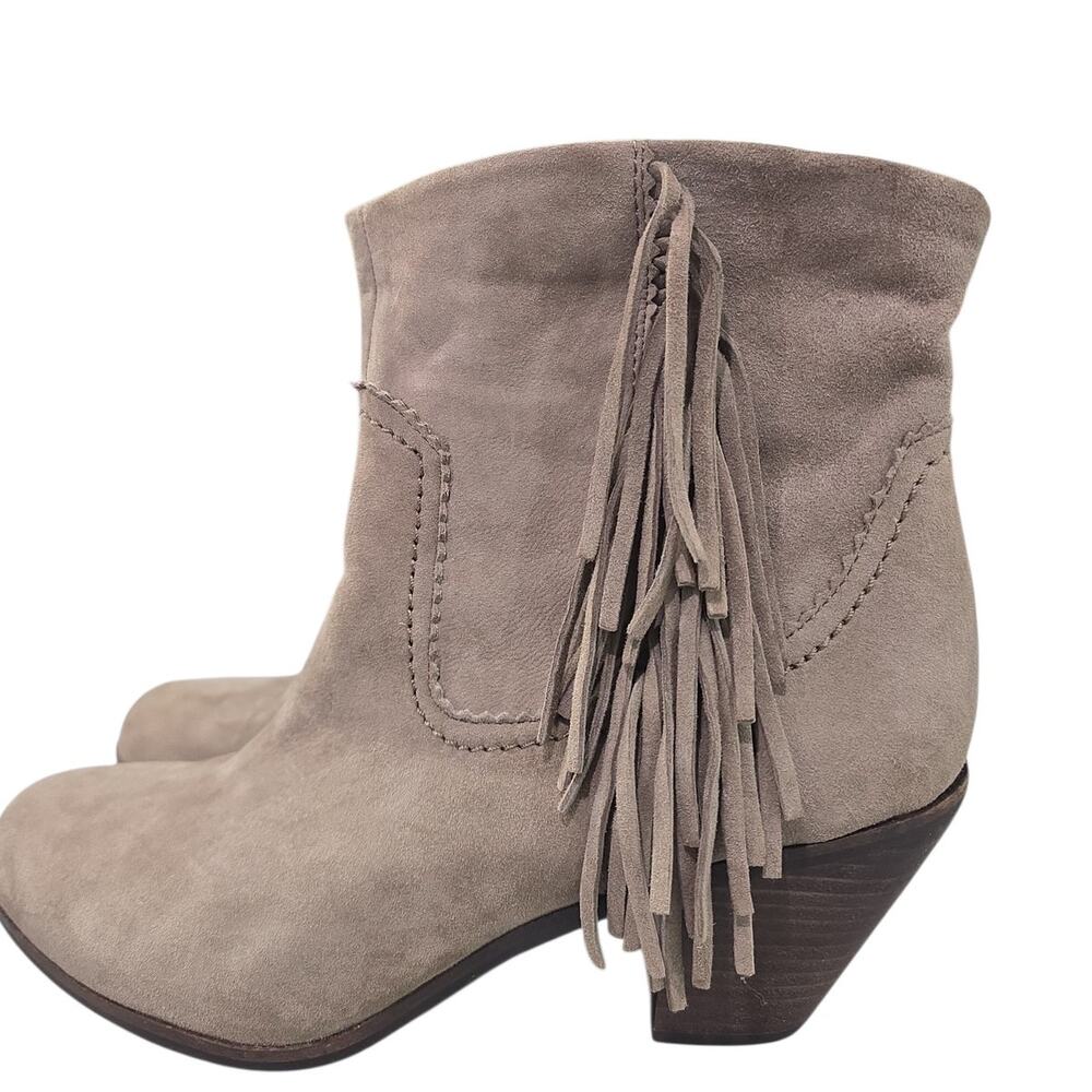 Sam Edelman Suede Louie Fringe Ankle Boots